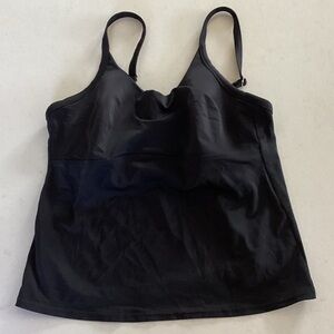 Lands' End Black Tankini Swim Top